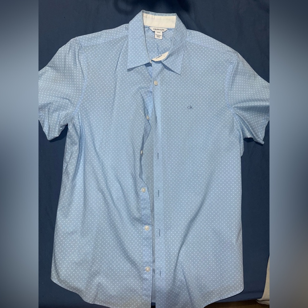 Calvin Klein Sky Blue Casual Shirt